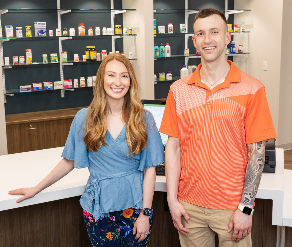 Corey poses with Lydia, a helpful CDPHP pharmacist
